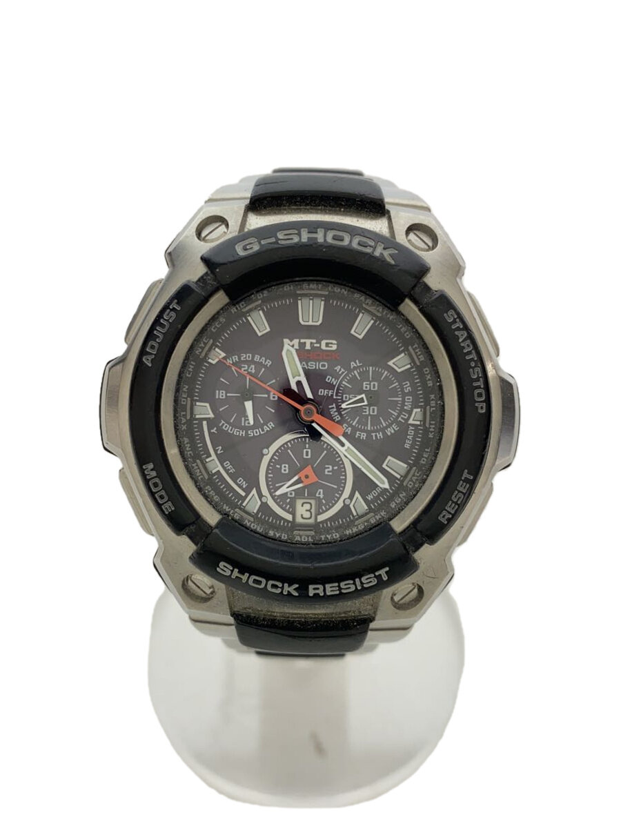 【中古】CASIO◆ソーラー腕時計・G-SHOCK/アナログ/SLV【服飾雑貨他】