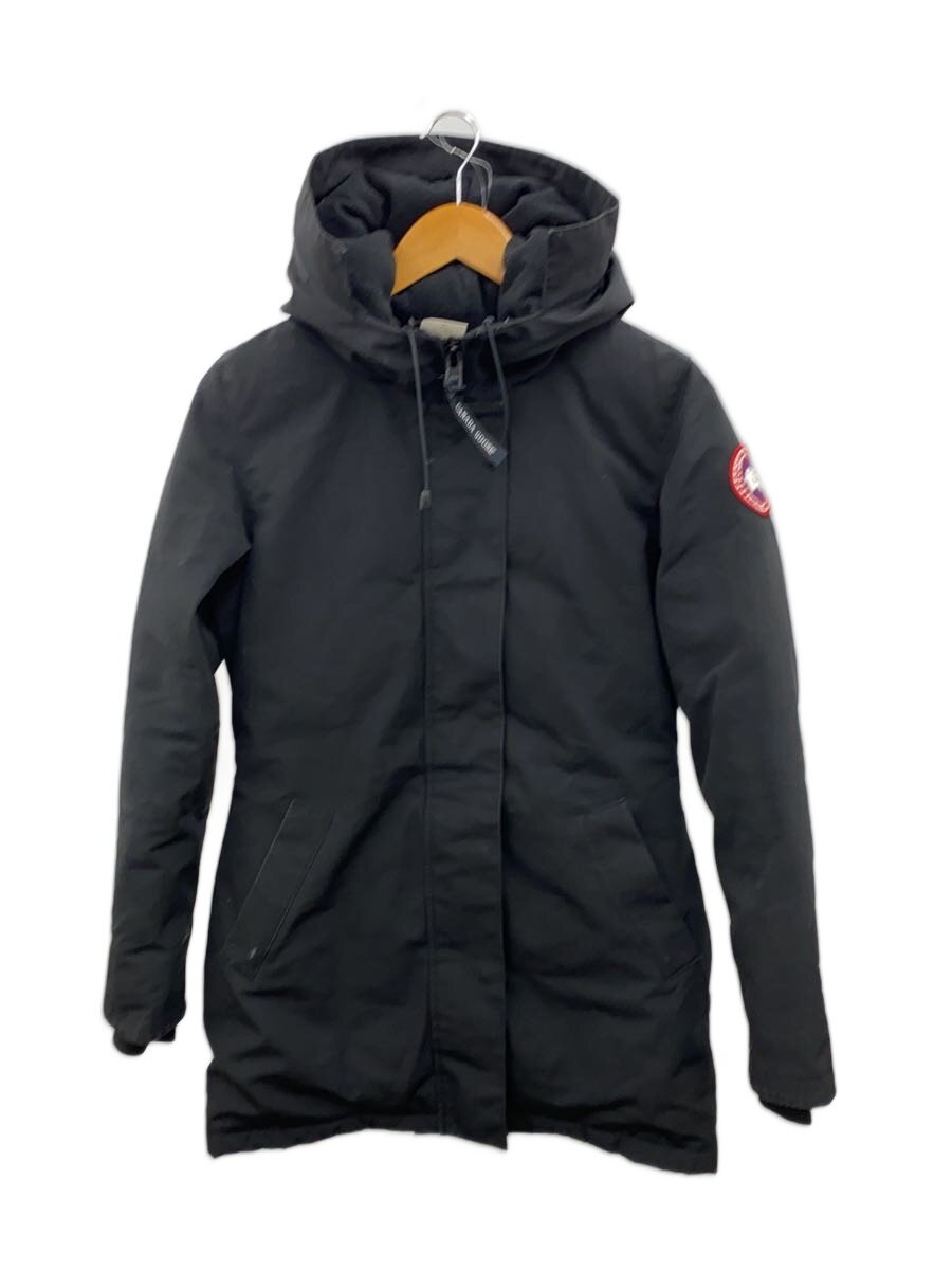 【中古】CANADA GOOSE◆ロングダウンジャケット/S/ナイロン/BLK/無地/3037jl【レディースウェア】