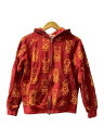 【中古】A BATHING APE◆ジップパーカー/L/コットン/RED【メンズウェア】
