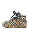 【中古】BURBERRY◆ハイカットスニーカー/39/BEG【シューズ】