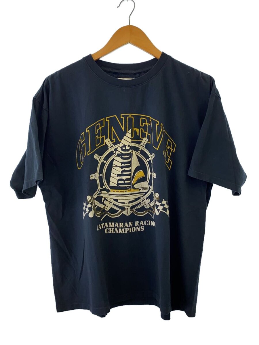 RHUDE◆/Geneve Catamaran Tee/M/コットン/NVY/プリント/RHSS24TT060126100610