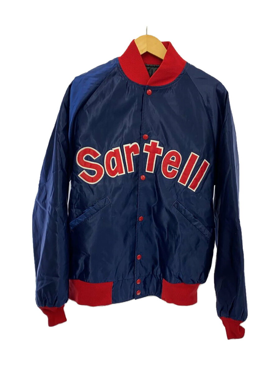 【中古】BUTWIN◆90s/VINTAGE/Santell/ワッペン/オーバーサイズ/スタジャン/XL/ナイロン/NVY【メンズウェア】