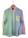【中古】POLO RALPH LAUREN◆クレイジーパターン/長袖シャツ/L/コットン/マルチカラー/ストライプ【メンズウェア】(4)