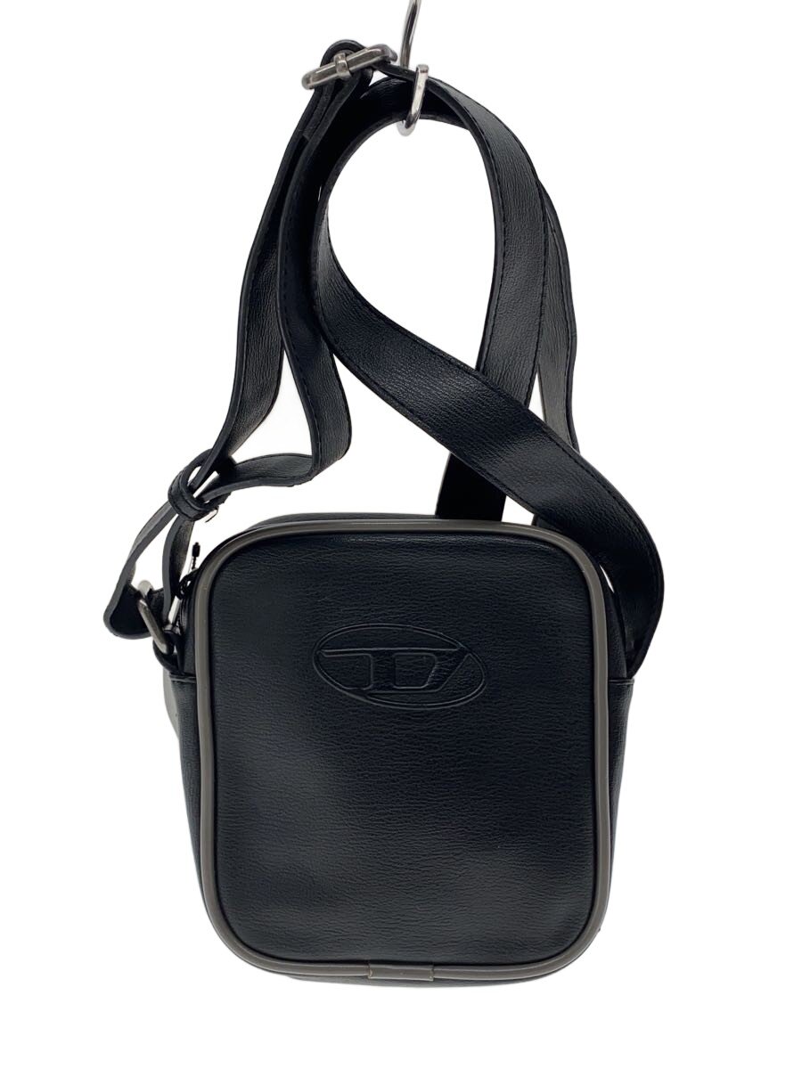 【中古】DIESEL◆ショルダーバッグ/フェイクレザー/BLK【バッグ】