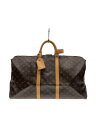 【中古】LOUIS VUITTON◆キーポル・バンドリエール55_モノグラム・キャンバス_BRW/PVC/BRW【バッグ】