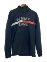 【中古】TOMMY JEANS◆パーカー/XL/コットン/BLK【メンズウェア】