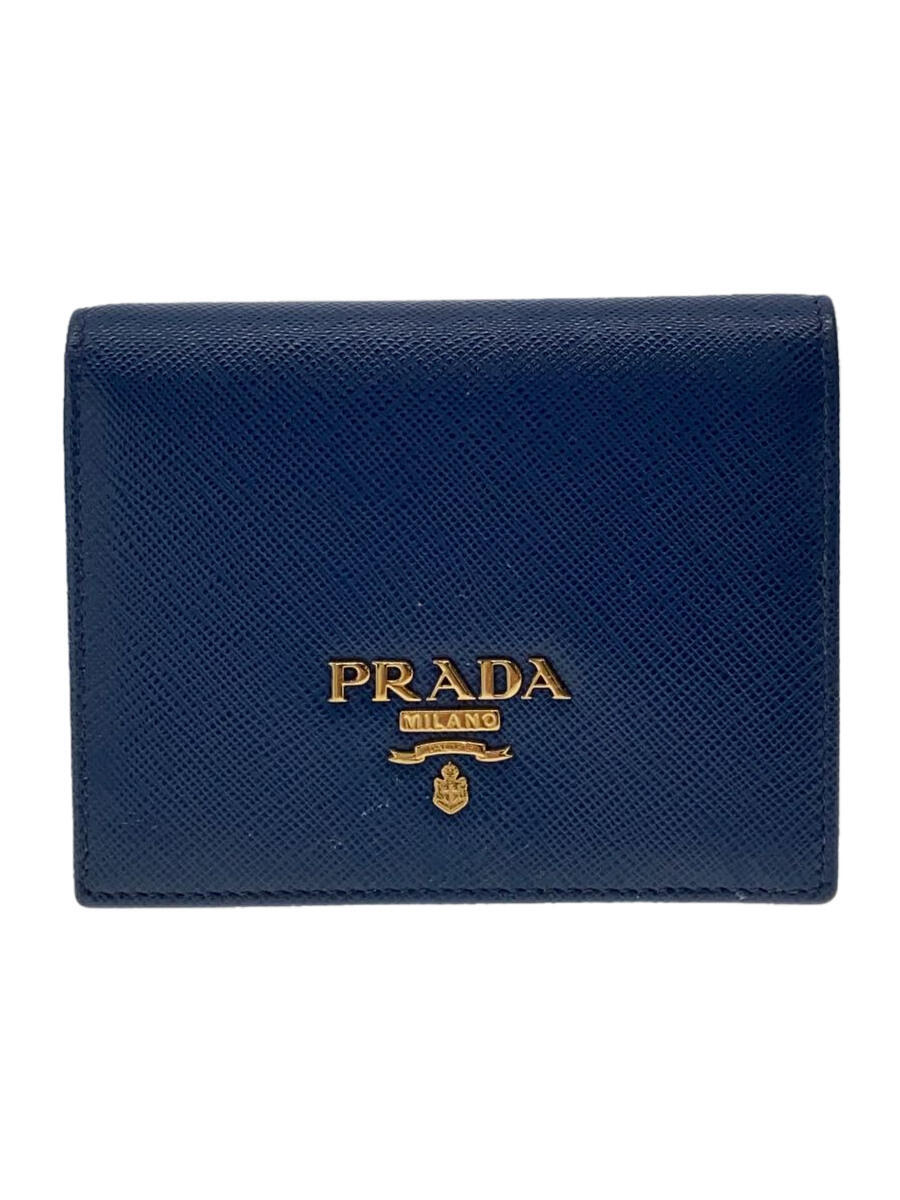 【中古】PRADA◆2つ折り財布/--/BLU/レディース/1MV204【服飾雑貨他】