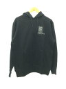 【中古】YOHJI YAMAMOTO◆New Era/YY LABEL LOGO HOODIE/HE-T94-088/パーカー/M/コットン/ブラック【メンズウェア】