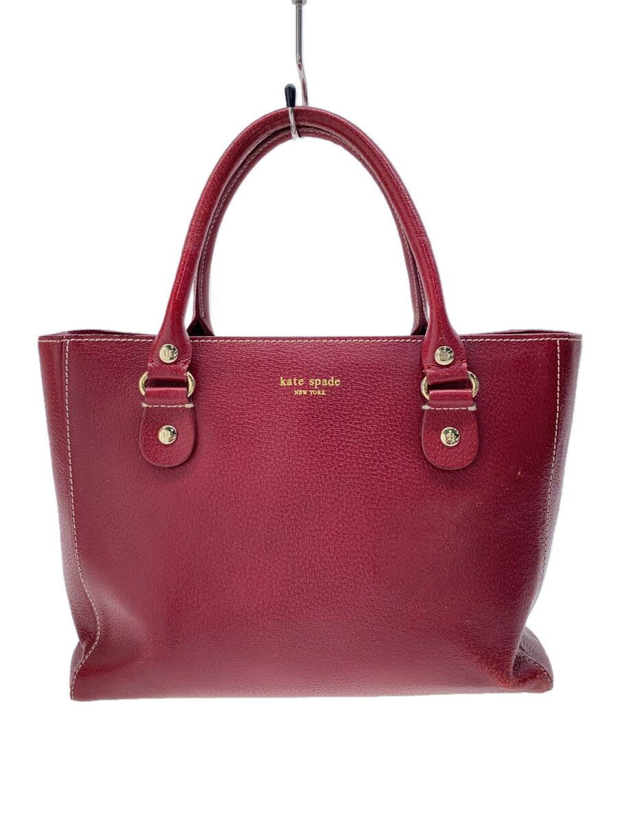 【中古】kate spade new york◆ハンドバッグ/レザー/RED【バッグ】