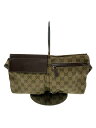 【中古】GUCCI◆ウエストバッグ_GGキャンバス/キャンバス/BRW【バッグ】