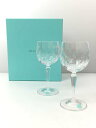 【中古】TIFFANY&Co.◆グラス/2点セット/フローレットワイングラス/ティファニー//【キッチン用品】