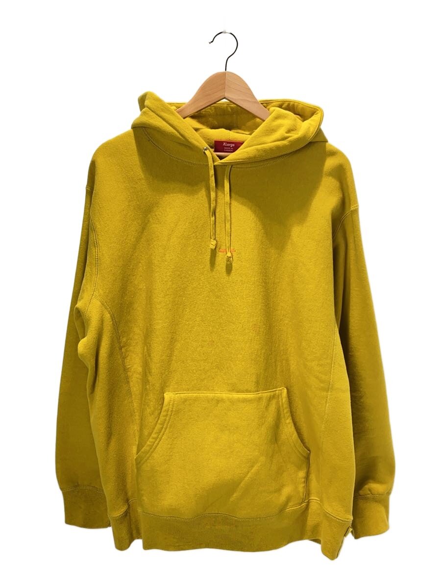 Supreme◆MicroLogo/パーカー/XL/コットン/YLW/シミ有