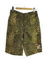 【中古】BURBERRY LONDON◆ショートパンツ/48/ナイロン/BEG/4557938/69B/Tiger Print Nylon Shorts【メンズウェア】