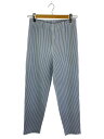 【中古】HOMME PLISSE ISSEY MIYAKE◆ボトム/1/ポリエステル/BLU/無地/HP43FF257【メンズウェア】