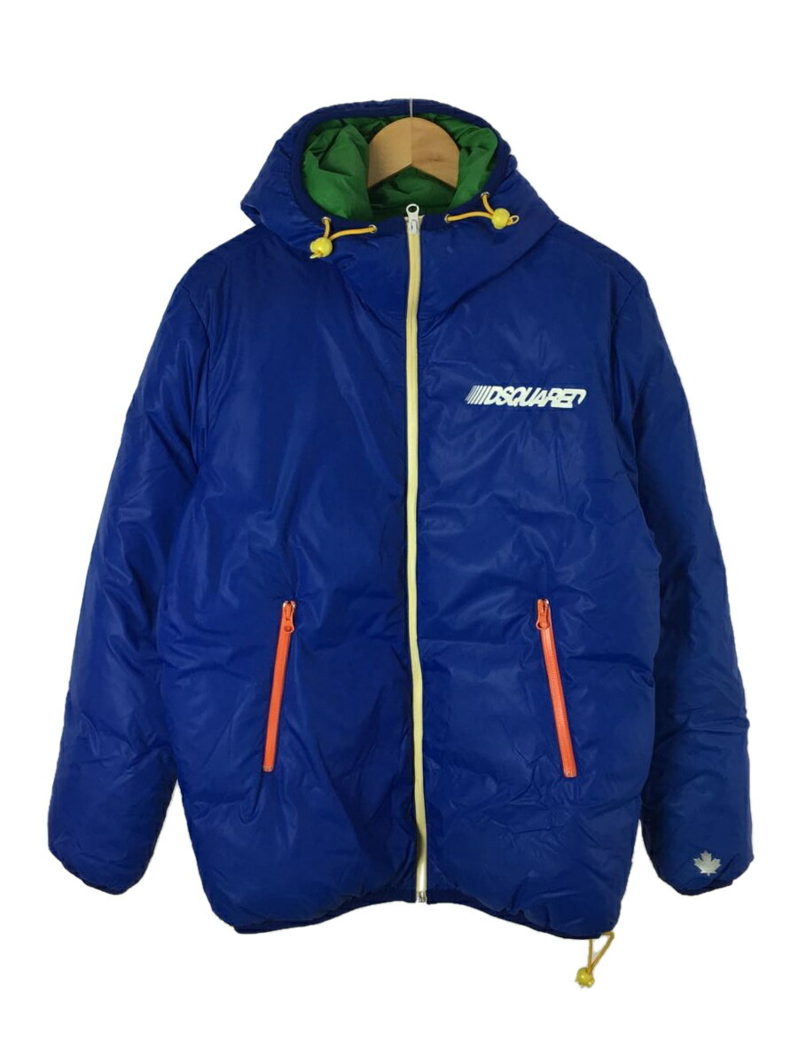 【中古】DSQUARED2◆ダウンジャケット/44/--/BLU/無地【メンズウェア】