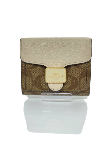 【中古】COACH◆2つ折り財布/レザー/ベージュ/レディース/C7805【服飾雑貨他】 【中古】COACH◆2つ折り財布/レザー/ベージュ/レディース/C7805【服飾雑貨他】