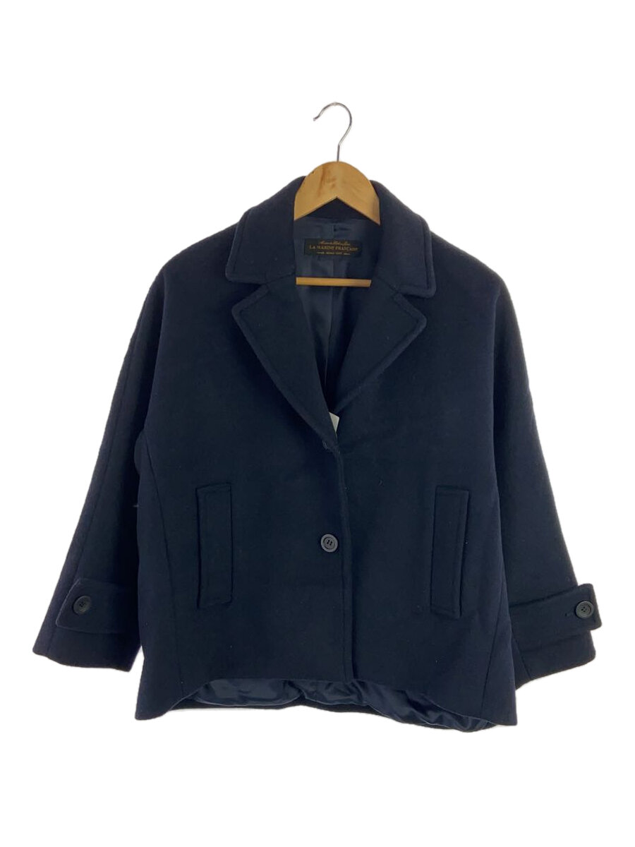 【中古】LA MARINE FRANCAISE◆コート/--/ウール/NVY/無地/MFG8812111【レディースウェア】