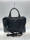 【中古】GUCCI◆ブリーフケース_インターロッキングG/レザー/BLK【バッグ】