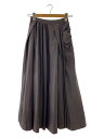 【中古】FRAY I.D◆ロングスカート/1/ポリエステル/BRW/FWFS24204/0/ノットデザインタフタギャザースカート【レディースウェア】(4)