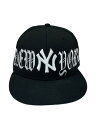 【中古】NEW ERA◆キャップ/7 3/8/コットン/BLK/無地/メンズ/WORLD SERIES 1999【服飾雑貨他】