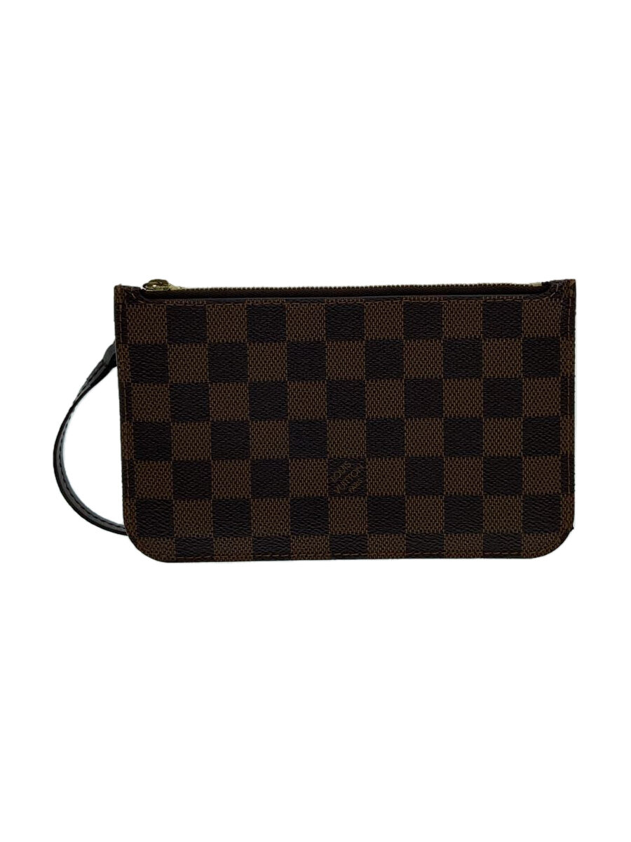 【中古】LOUIS VUITTON◆ダミエ/ネヴァーフル付属ポーチ/PVC/BRW//【バッグ】