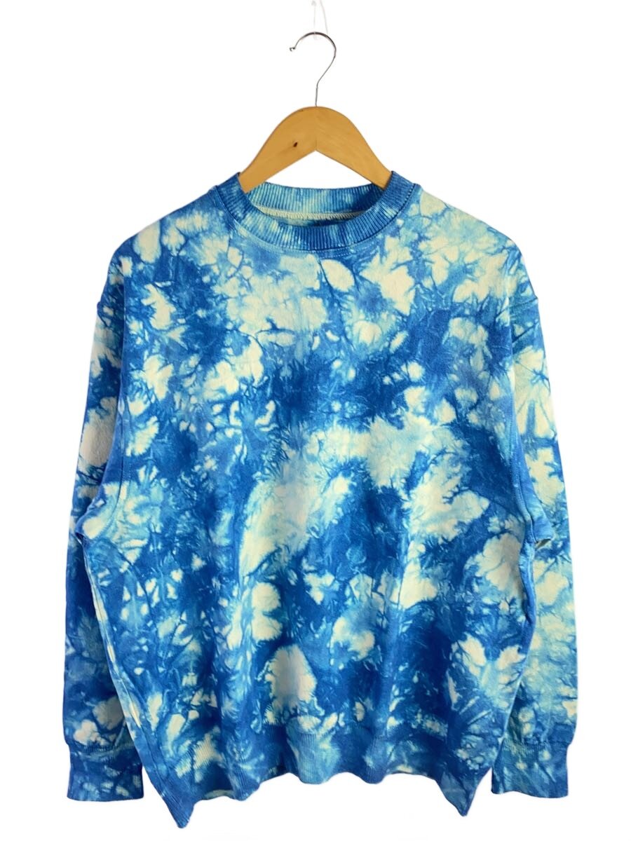 Yonetomi◆WAVE COTTON/タイダイ/ニット・セーター(厚手)/3/コットン/BLU/95-224-038//