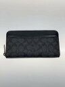 【中古】COACH◆長財布/シグネチャー/レザー/BLK/メンズ/74936【服飾雑貨他】