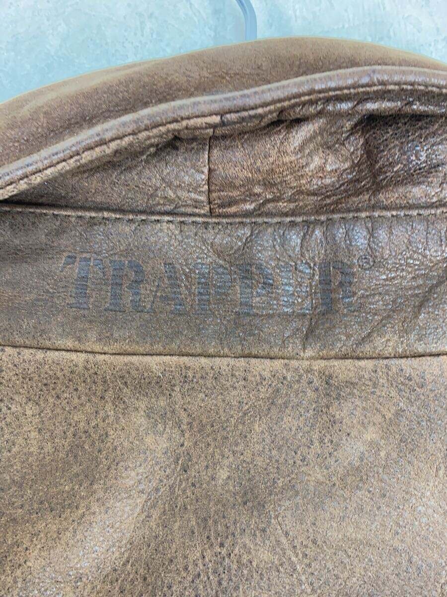 【中古】trapper/ジップアップ/レザージャケット・ブルゾン/--/レザー/BRW【メンズウェア】