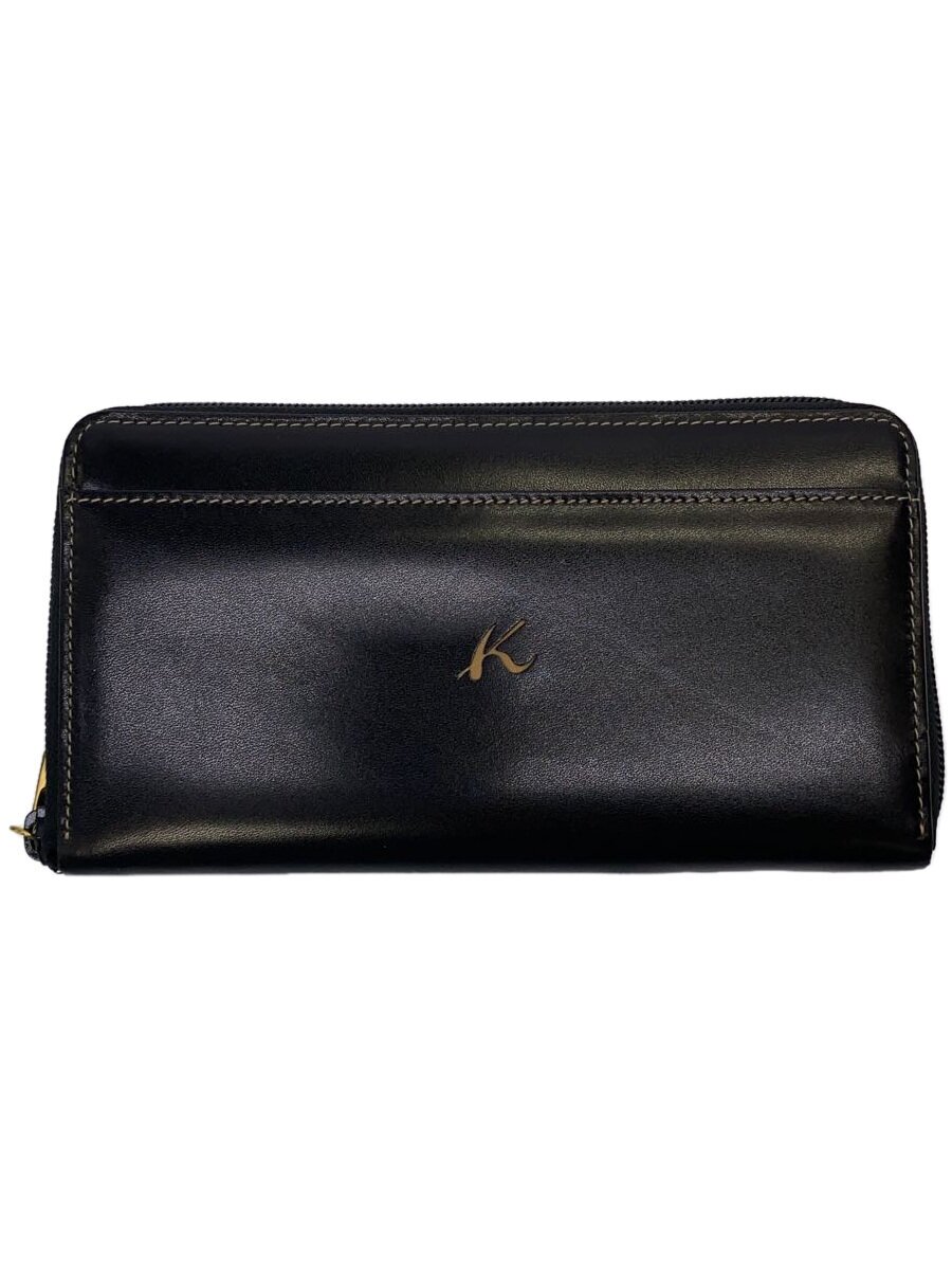 【中古】Kitamura◆ラウンドファスナー長財布/レザー/ブラック/D-23【服飾雑貨他】