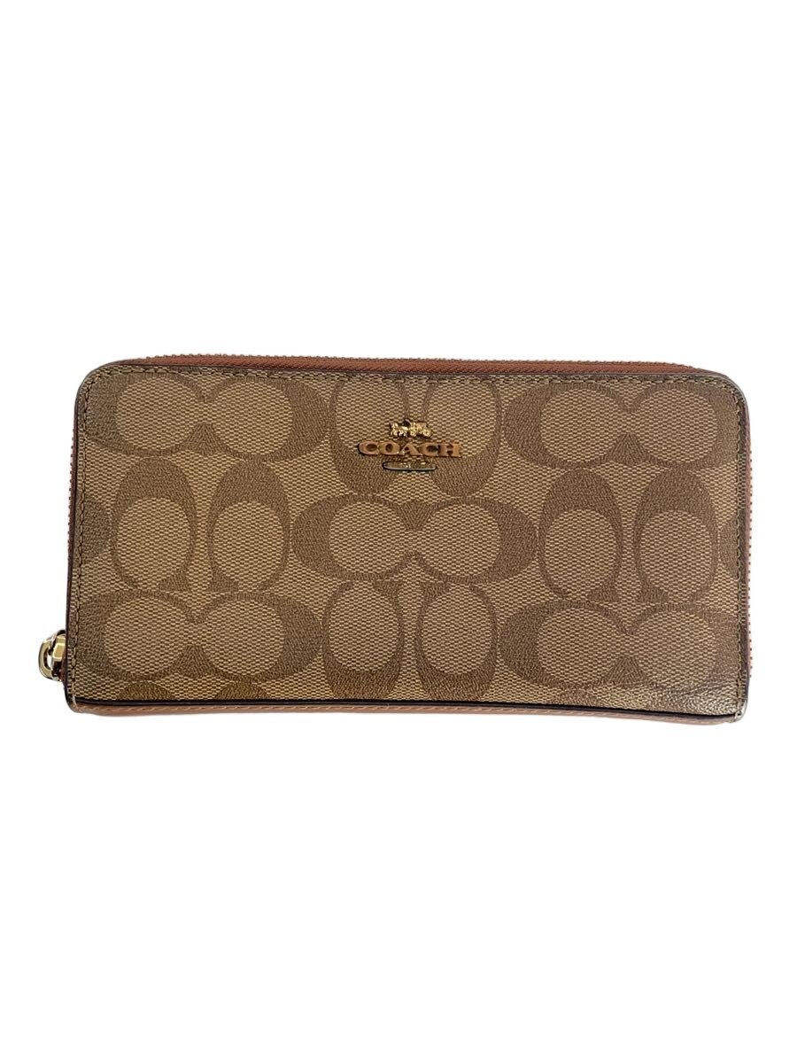 【中古】COACH◆長財布/PVC/BRW/総柄/レディース/F54632【服飾雑貨他】