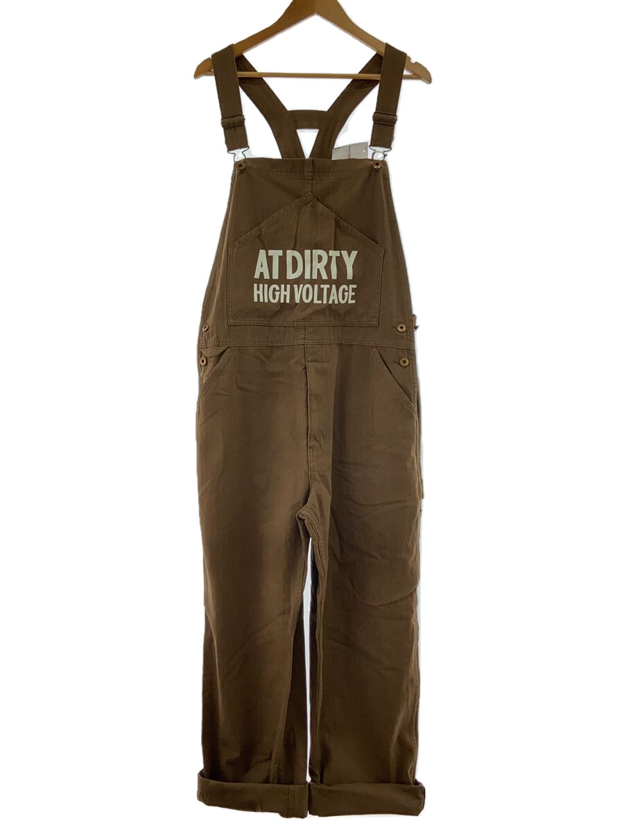 【中古】AT-DIRTY◆HIGH VOLTAGE ALLS/オーバーオール/M/コットン/ブラウン【メンズウェア】