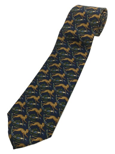 【中古】Salvatore Ferragamo◆ネクタイ/シルク/NVY/アニマル/メンズ【服飾雑貨他】 【中古】Salvatore Ferragamo◆ネクタイ/シルク/NVY/アニマル/メンズ【服飾雑貨他】