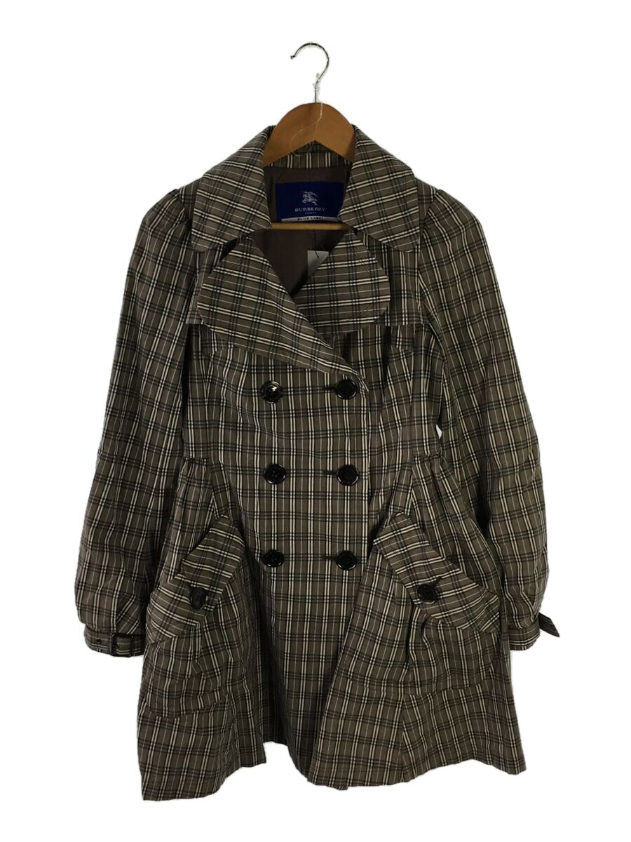 【中古】BURBERRY BLUE LABEL◆トレンチコート/38/コットン/チェック/FR512-202-79【レディースウェア】