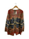 【中古】LAUREN RALPH LAUREN◆カーディガン(厚手)/--/リネン/マルチカラー//【メンズウェア】