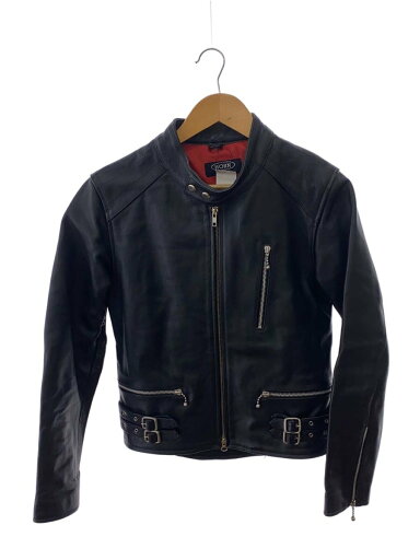 【中古】HORN WORKS◆レザージャケット・ブルゾン/S/牛革/BLK/無地//【メンズウェア】 【中古】HORN WORKS◆レザージャケット・ブルゾン/S/牛革/BLK/無地//【メンズウェア】