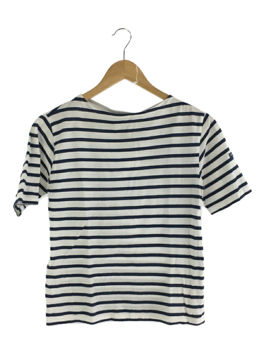 【中古】SAINT JAMES◆Tシャツ/XS/コットン/WHT/ボーダー【レディースウェア】