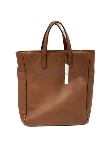 【中古】agnes b.◆ハンドバッグ/牛革/BRW/qas01-04【バッグ】 【中古】agnes b.◆ハンドバッグ/牛革/BRW/qas01-04【バッグ】