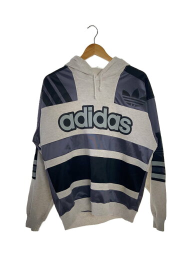 【中古】adidas◆パーカー/L/ポリエステル/GRY/プリント/AA-4355【メンズウェア】 【中古】adidas◆パーカー/L/ポリエステル/GRY/プリント/AA-4355【メンズウェア】