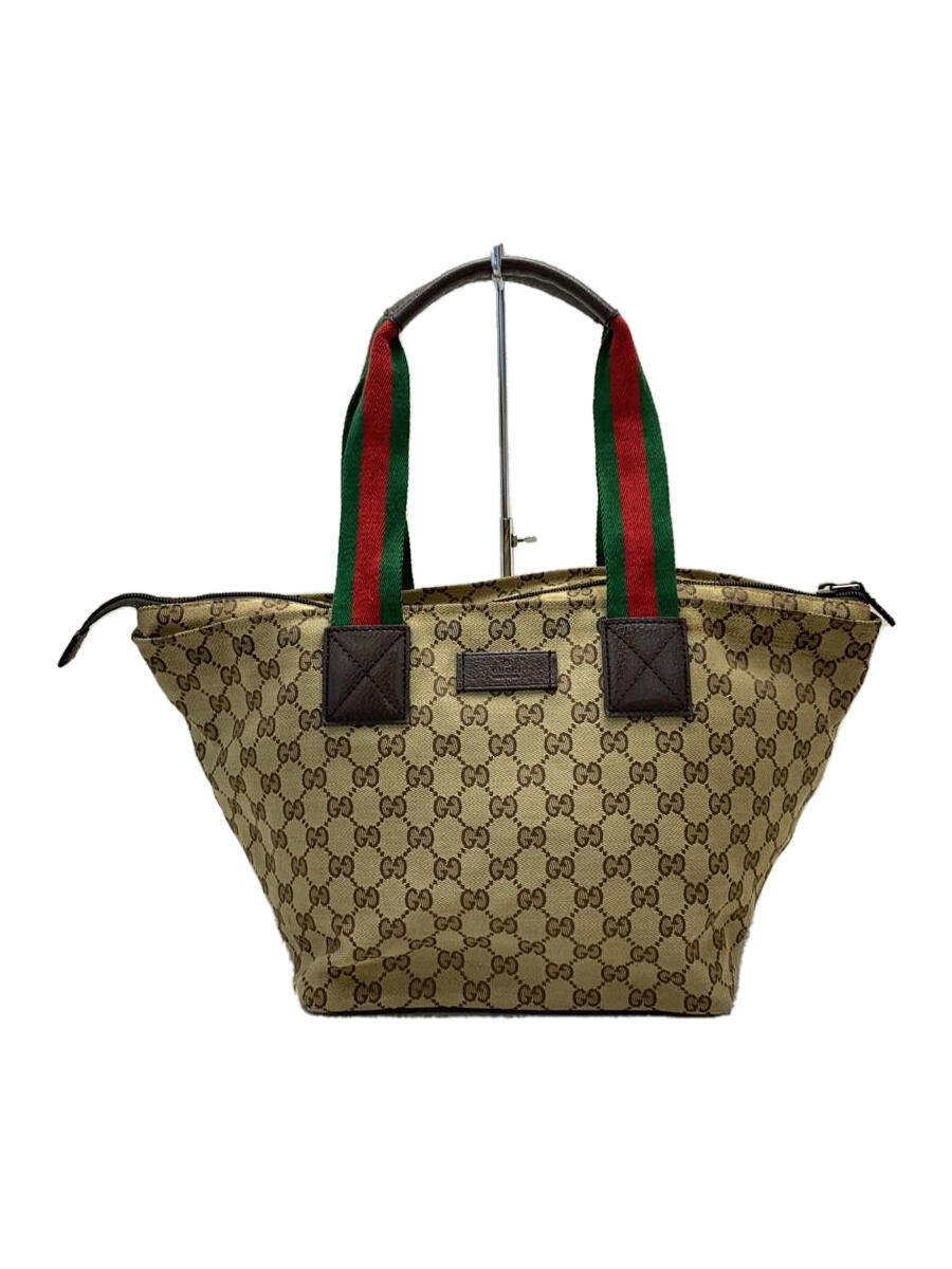 【中古】GUCCI◆トートバッグ_GGキャンバス/キャンバス/BRW【バッグ】