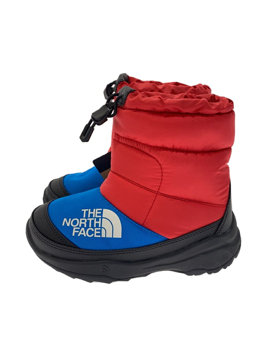 【中古】THE NORTH FACE◆キッズ靴/19cm/ブーツ/赤/水色//NFJ52288/ノースフェイス/ヌプシ/ブーティ/VI【キッズ】