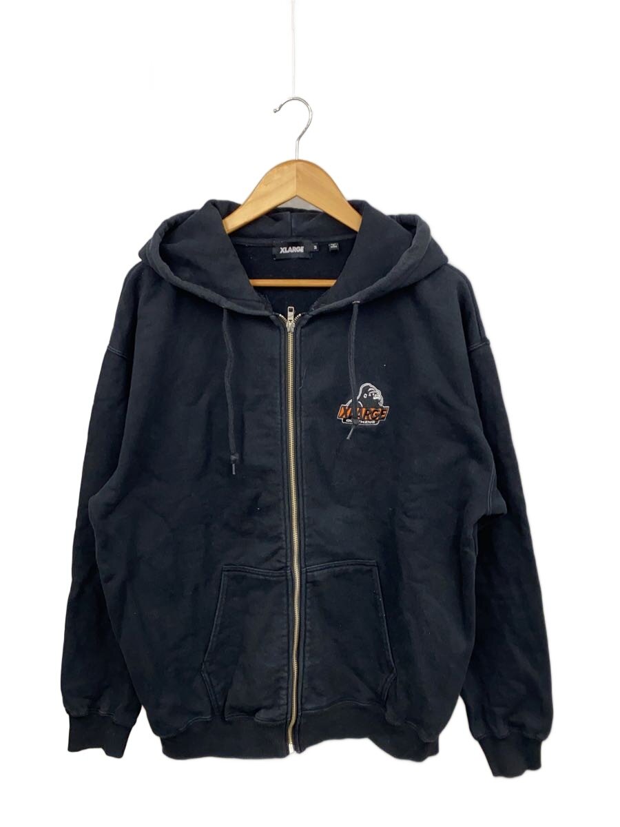 【中古】XLARGE KIDS◆ジップパーカー/M/コットン/BLK/無地/101224012035【メンズウェア】