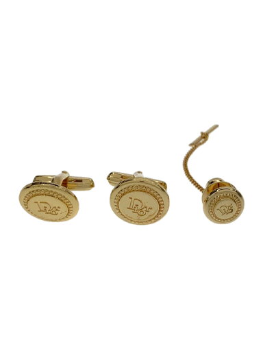 【中古】Christian Dior◆アクセサリー/70~80s/ドイツ製/カフス/タイピン/ゴールド/メンズ【服飾雑貨他】 【中古】Christian Dior◆アクセサリー/70~80s/ドイツ製/カフス/タイピン/ゴールド/メンズ【服飾雑貨他】
