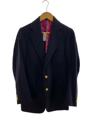 【中古】Blue Braque/カシミアミックス/裏地ペイズリーテーラードジャケット/40/ウール/NVY/無地//【メンズウェア】 【中古】Blue Braque/カシミアミックス/裏地ペイズリーテーラードジャケット/40/ウール/NVY/無地//【メンズウェア】