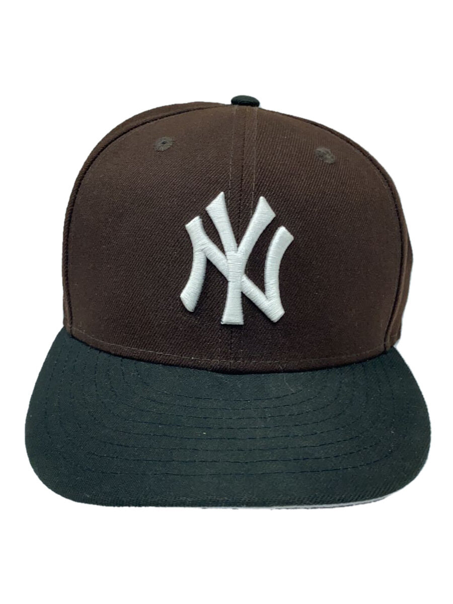 【中古】NEW ERA◆キャップ/7 3/8/コットン/BRW/無地/メンズ【服飾雑貨他】