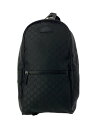 【中古】GUCCI◆リュックサック_GGナイロン/ナイロン/BLK【バッグ】(4)