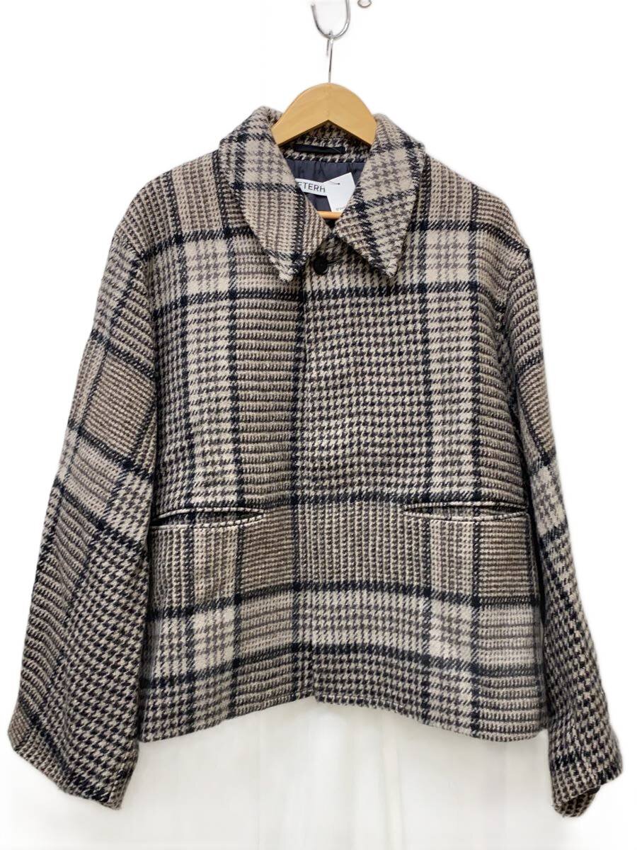 AFTERHOURS/BALCOLLAR BLOUSON/3/ウール/BRW/チェック/a006-c2bl-097j//? NULL ?