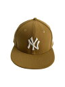 【中古】NEW ERA◆キャップ/7 1/4/ポリエステル/CML/メンズ/ニューヨーク・ヤンキース【服飾雑貨他】