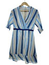 【中古】Viaggio Blu◆半袖ワンピース/1/コットン/BLU/ストライプ/2601-90110【レディースウェア】(4)