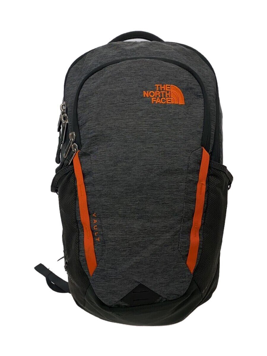 【中古】THE NORTH FACE◆VAULT/リュック/グレー×オレンジ/無地/NF0A3KV9【バッグ】