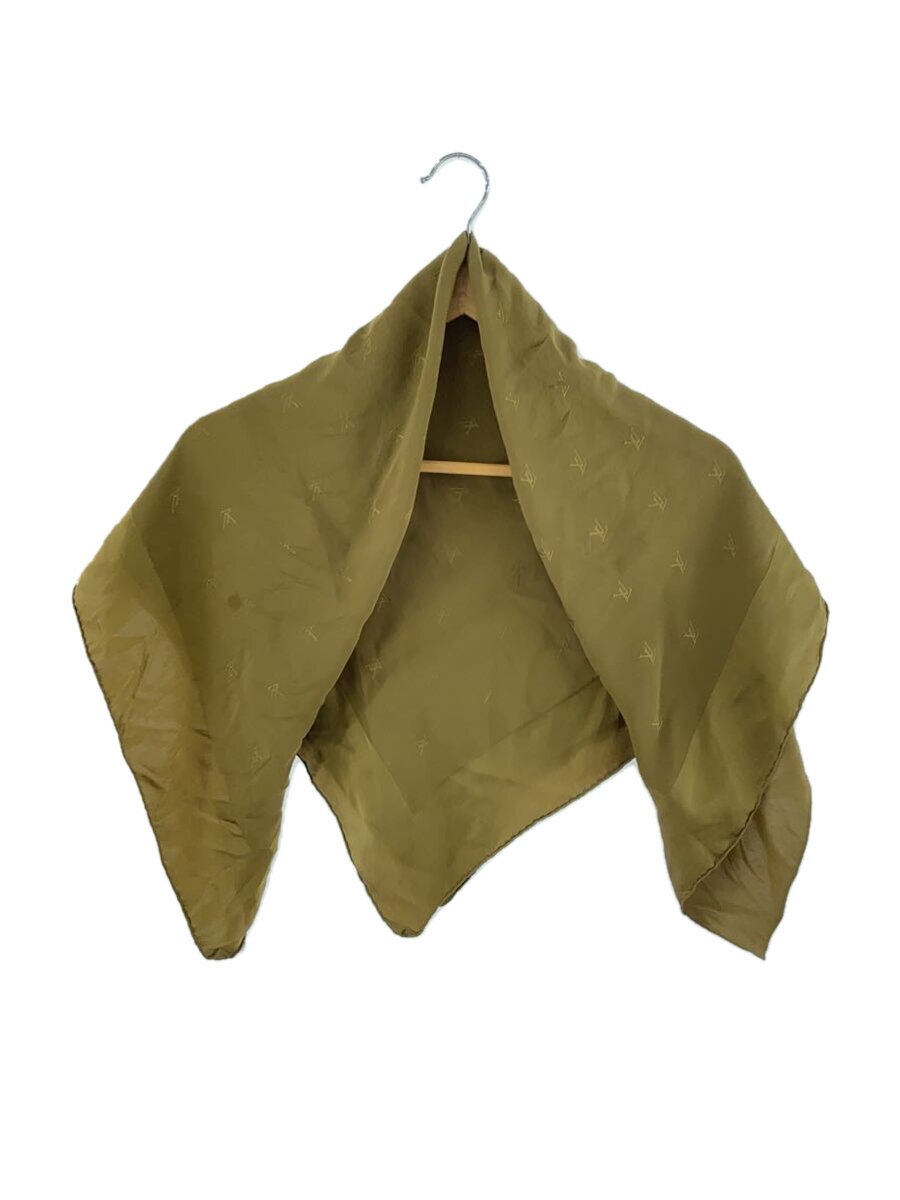 【中古】LOUIS VUITTON◆スカーフ/シルク/KHK/総柄/レディース/270924【服飾雑貨他】